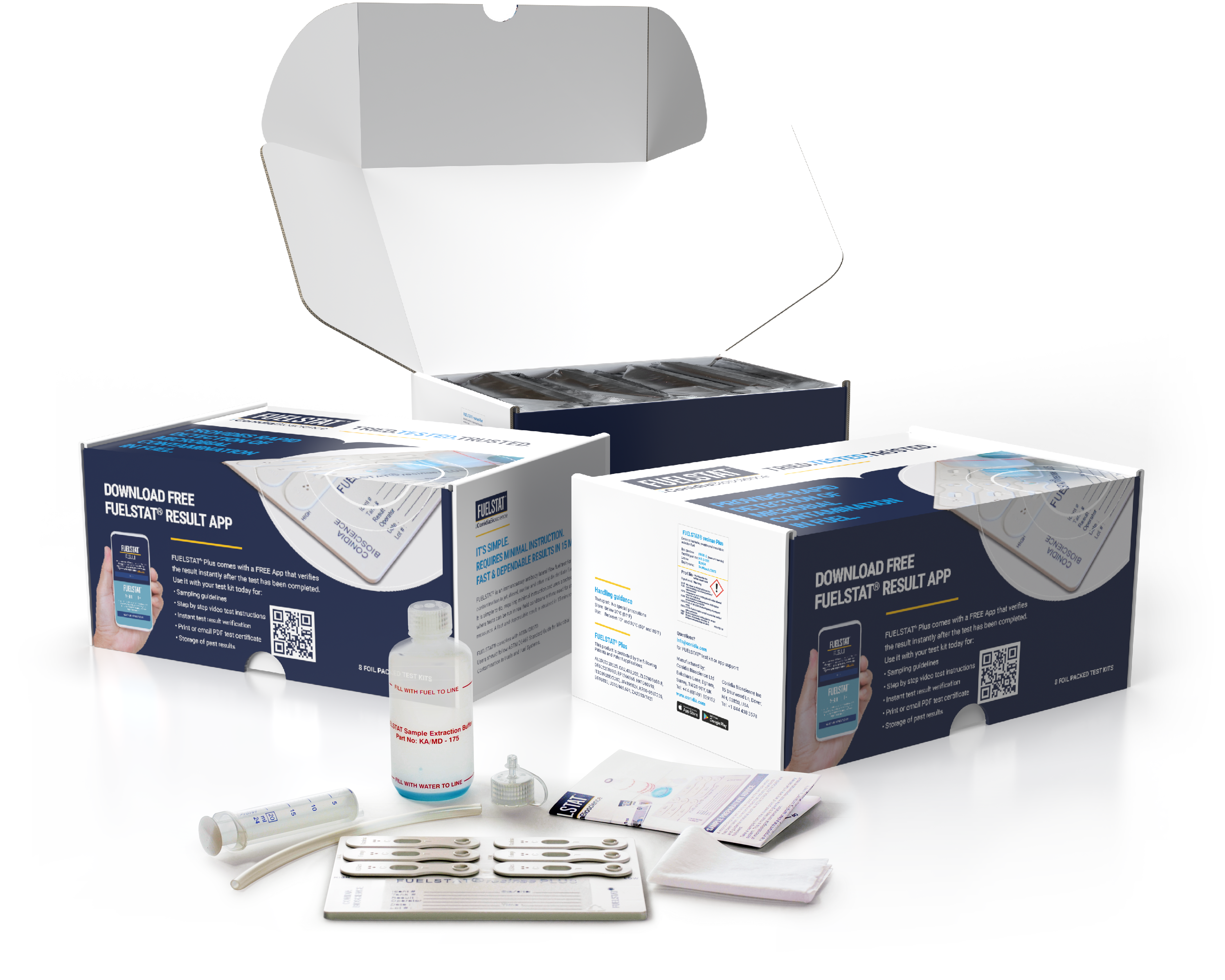 FUELSTAT® PlusTest Kits for Aviation Jet Fuel, Box of 8