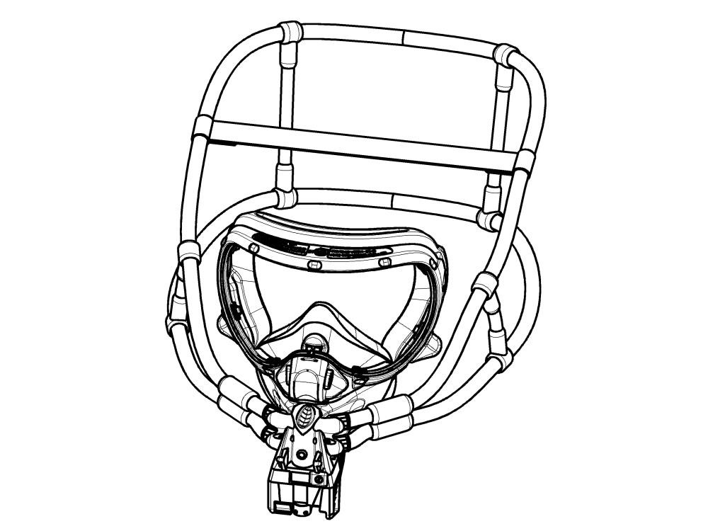 MLD20-510EX aircraft crew oxygen mask